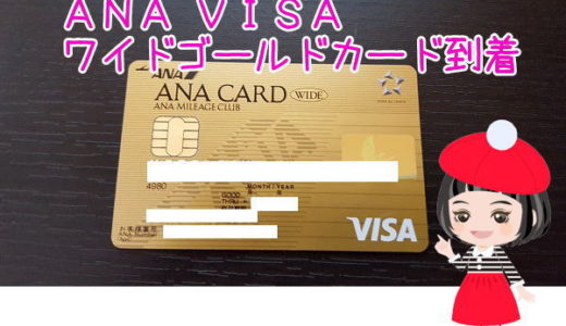 ANA VISAワイドゴールドカード到着！申し込みから6日目